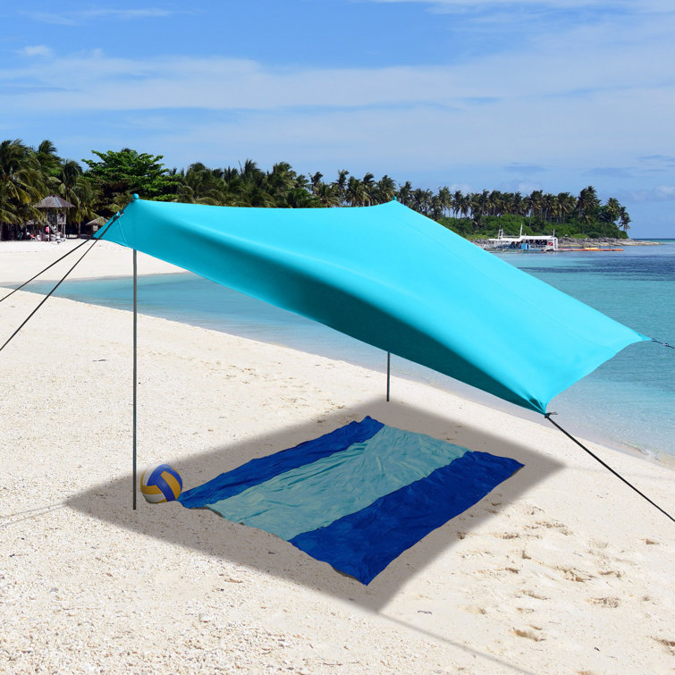 Fireye Beach Awning 10'X10' Lightweight Awning With Sandbag Anchor